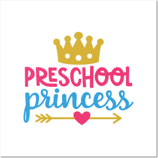 Preschool Princess Funny Girls Back to School Posters and Art